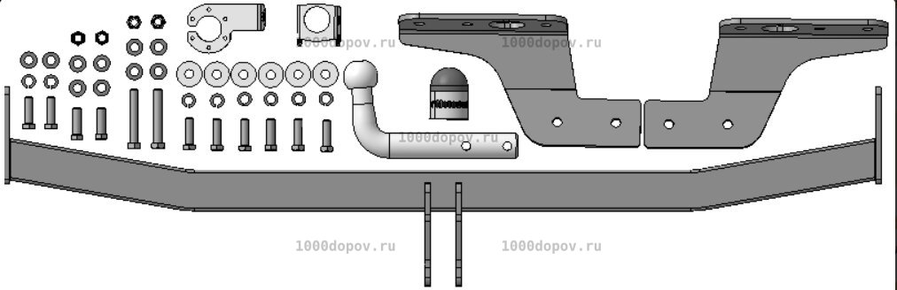 Фаркоп Motodor 91009-A Kia Carnival 2021-н.в (оцинк. Шар) — рисунок 6