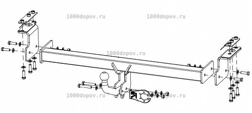 Фаркоп Baltex N07 Nissan Qashqai, Qashqai +2 (J10/J11) 2007-2014 / 2014-н.в. — рисунок 1