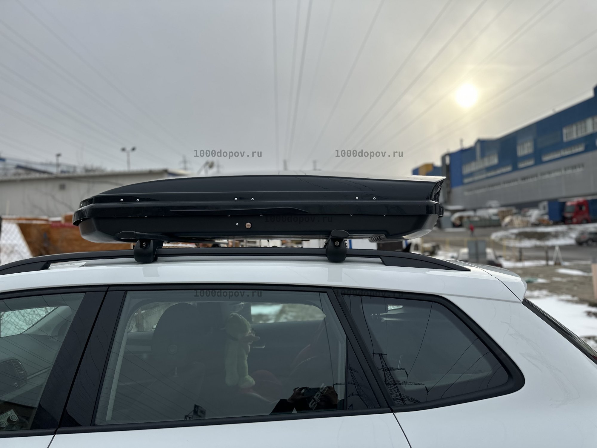 Автобокс на крышу (550 л.) двусторонний черный 175/80/30 — рисунок 11