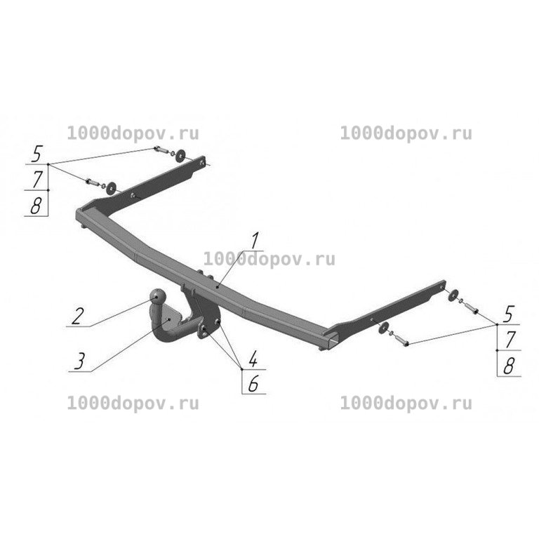 Фаркоп Трейлер 6011 Ford Foсus C-MAX 2003-2010 — рисунок 7