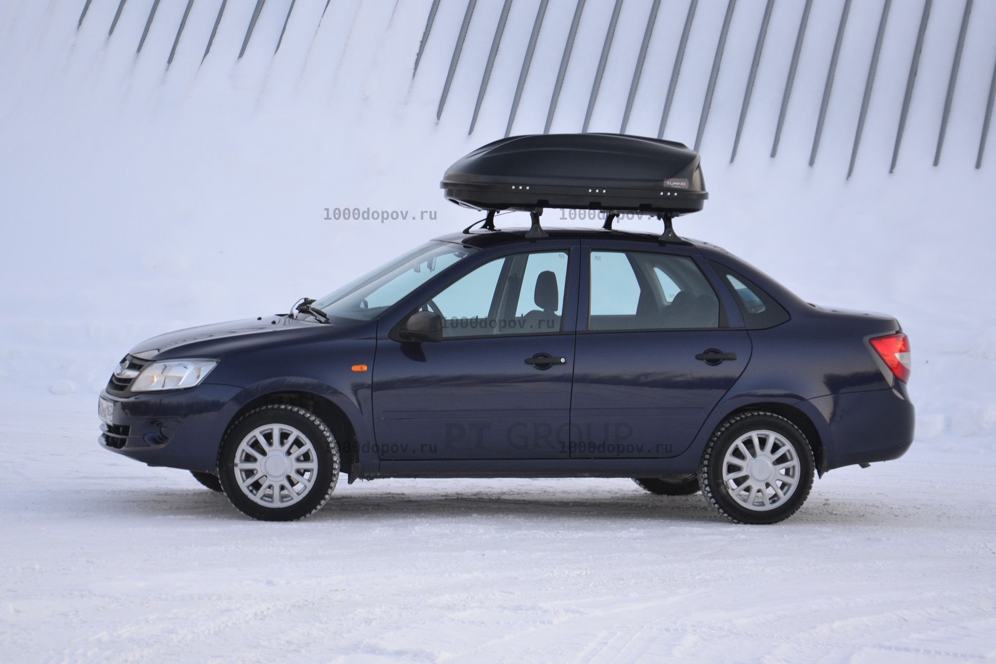 Автобокс ПТ Групп Turino Compact (360 л.) двусторонний черный — рисунок 3