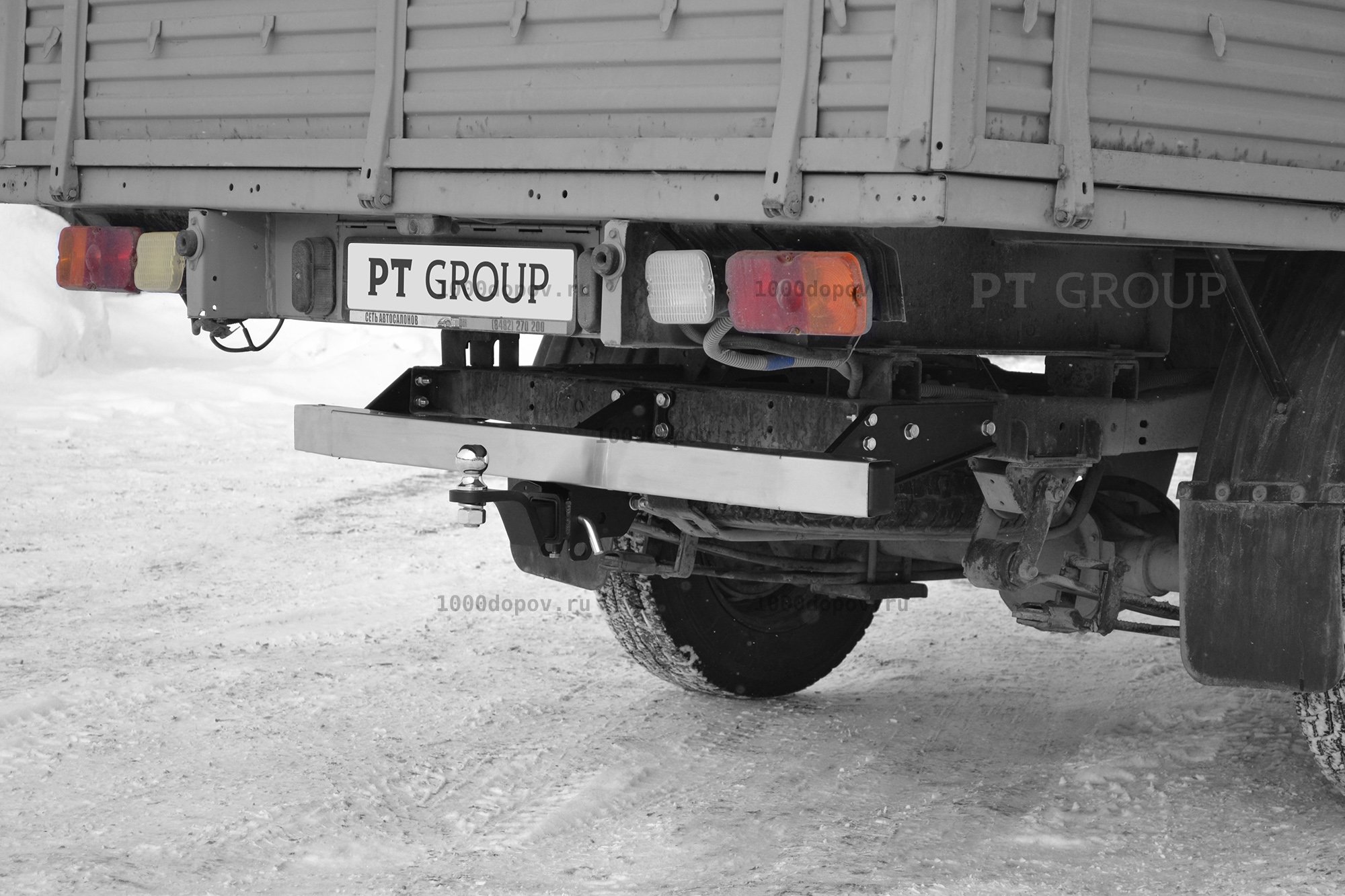 Фаркоп PT GROUP UPK-08-991104.22 УАЗ Пикап 2008 г.в.-н.в. (нерж. накладка) — рисунок 1