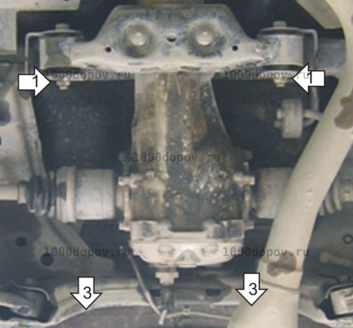 Защита Motodor 32214 на Subaru Impreza 2007-2011 (Зад. дифф.) — рисунок 3