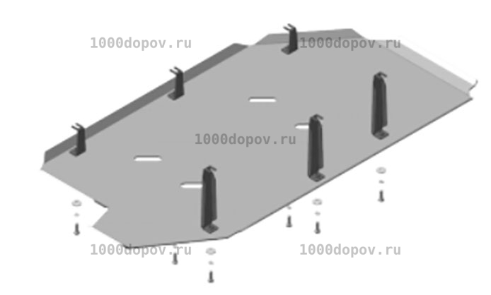 Защита Motodor 32708 на Volkswagen Multivan T6 2015-2020 (Топл.бака) — рисунок 1