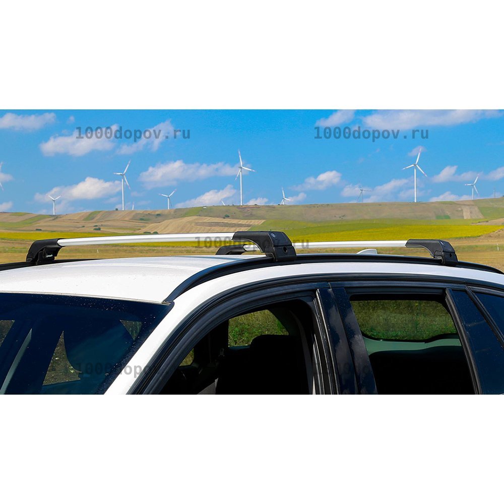 Багажные поперечины SKYBAR V2 на интегриров. рейлинги CHERY Tiggo 2014-2017 SUV 5дв. серебристые — рисунок 4