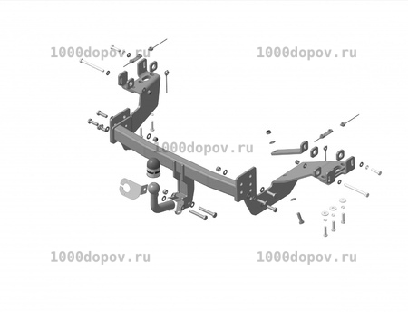Фаркоп Motodor 91312-A Mitsubishi Outlander 2012 - 2019, 2019 - н.в. (оцинк. шар) — рисунок 21
