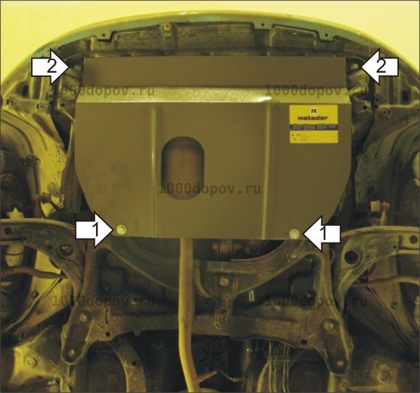Защита Motodor 72543 на Toyota Vitz 2005-2010 (Картер, КПП.) — рисунок 4
