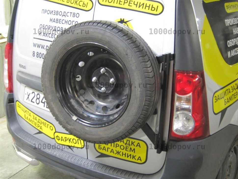 Кронштейн крепления запасного колеса ПТ Групп LADA Largus (Ларгус) 2012- черный — рисунок 1