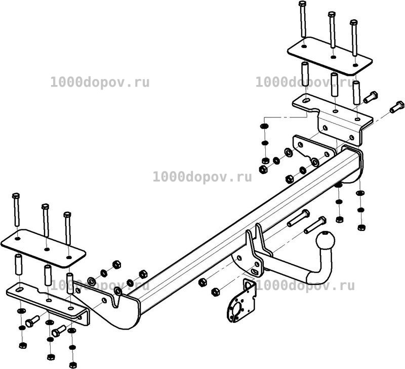 Фаркоп Avtos OP 03 Opel Astra H седан 2008-2013 — рисунок 6