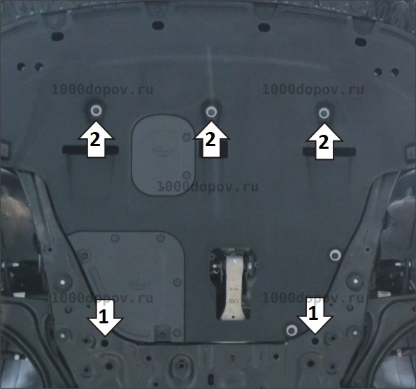 Защита Motodor 71013 Hyundai Sonata VIII 2020-н.в. (Картер, Кпп) — рисунок 3