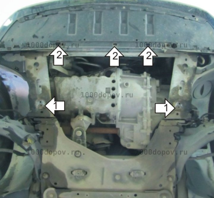 Защита Motodor 01713 на Renault Megane II 2002-2009 (Картер, КПП) — рисунок 4