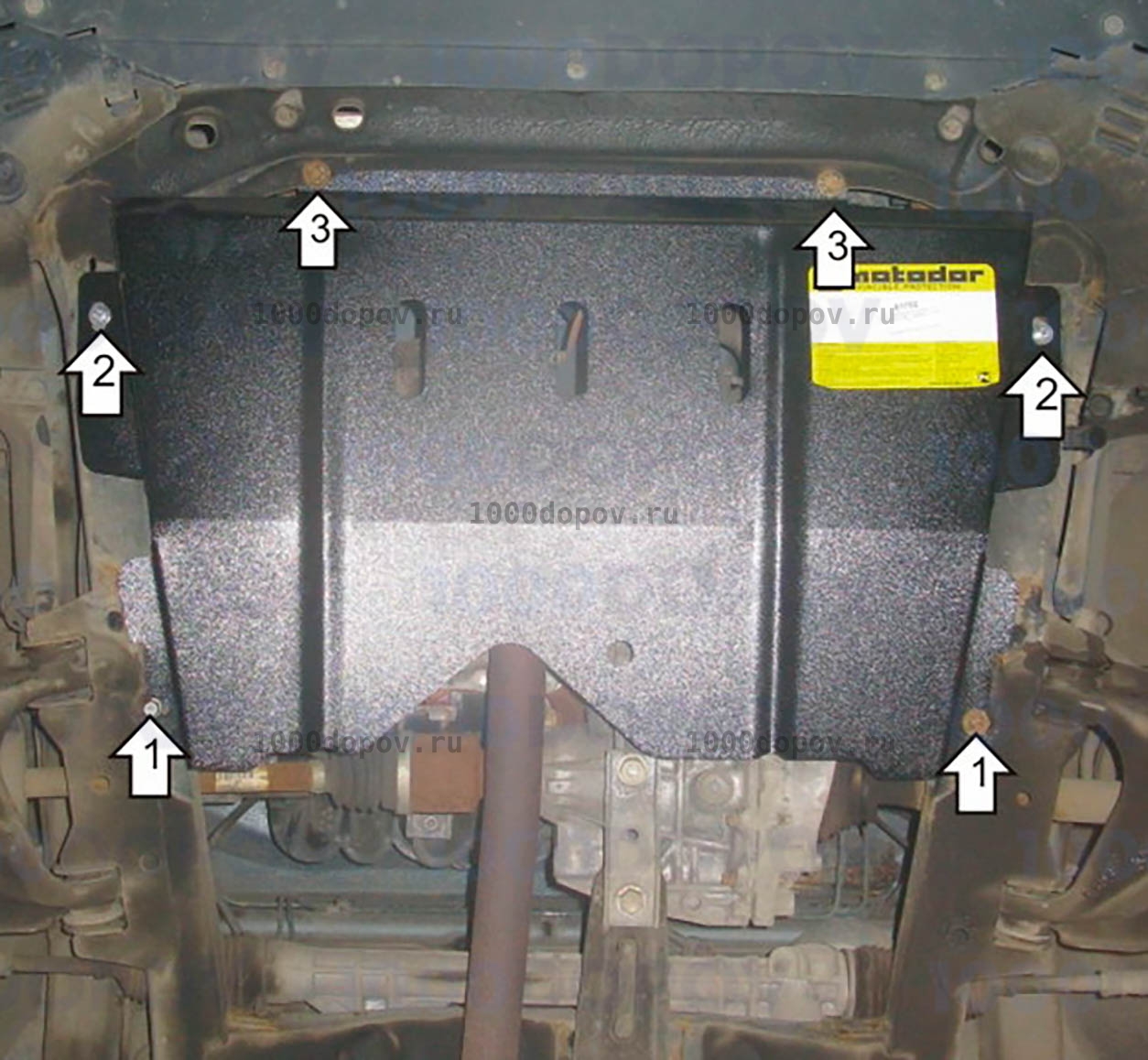Защита Motodor 71706 на Nissan Almera 2012-2019 (Картер, Кпп) — рисунок 4