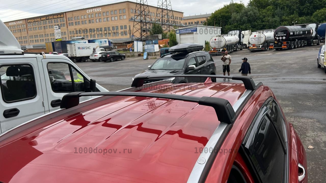 Багажник на рейлинги Hyundai Santa Fe 2019-2023 штатный — рисунок 2