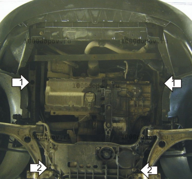 Защита Motodor 72302  SEAT Altea Freetrack 2006-2015 (Картер, Кпп) — рисунок 3