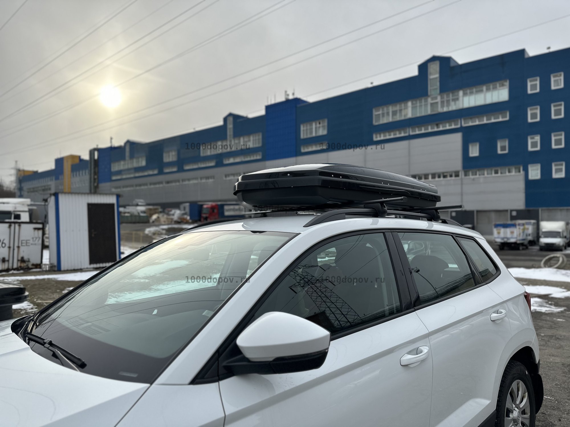 Автобокс на крышу (550 л.) двусторонний черный 175/80/30 — рисунок 12