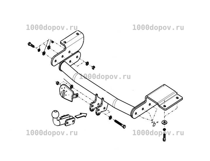 Фаркоп Bosal 4816-A Chrysler Grand Voyager 2001-2008 — рисунок 1
