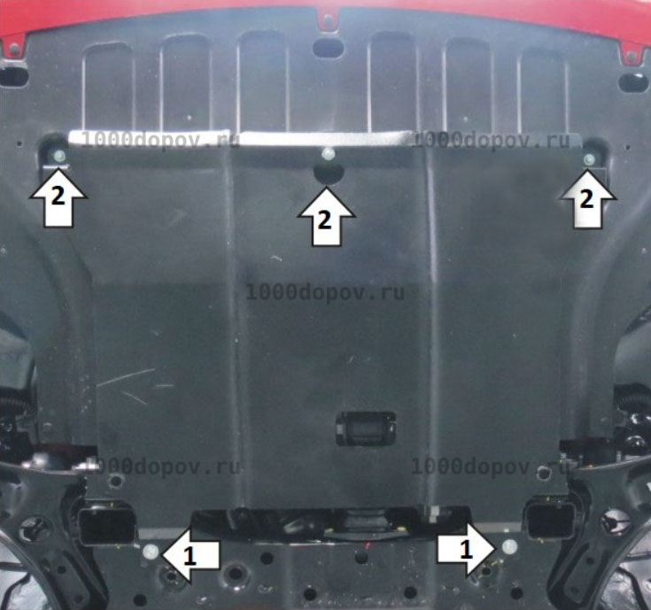 Защита Motodor 70912  Hyundai Solaris 2017-2022 (Картер, Кпп) — рисунок 4