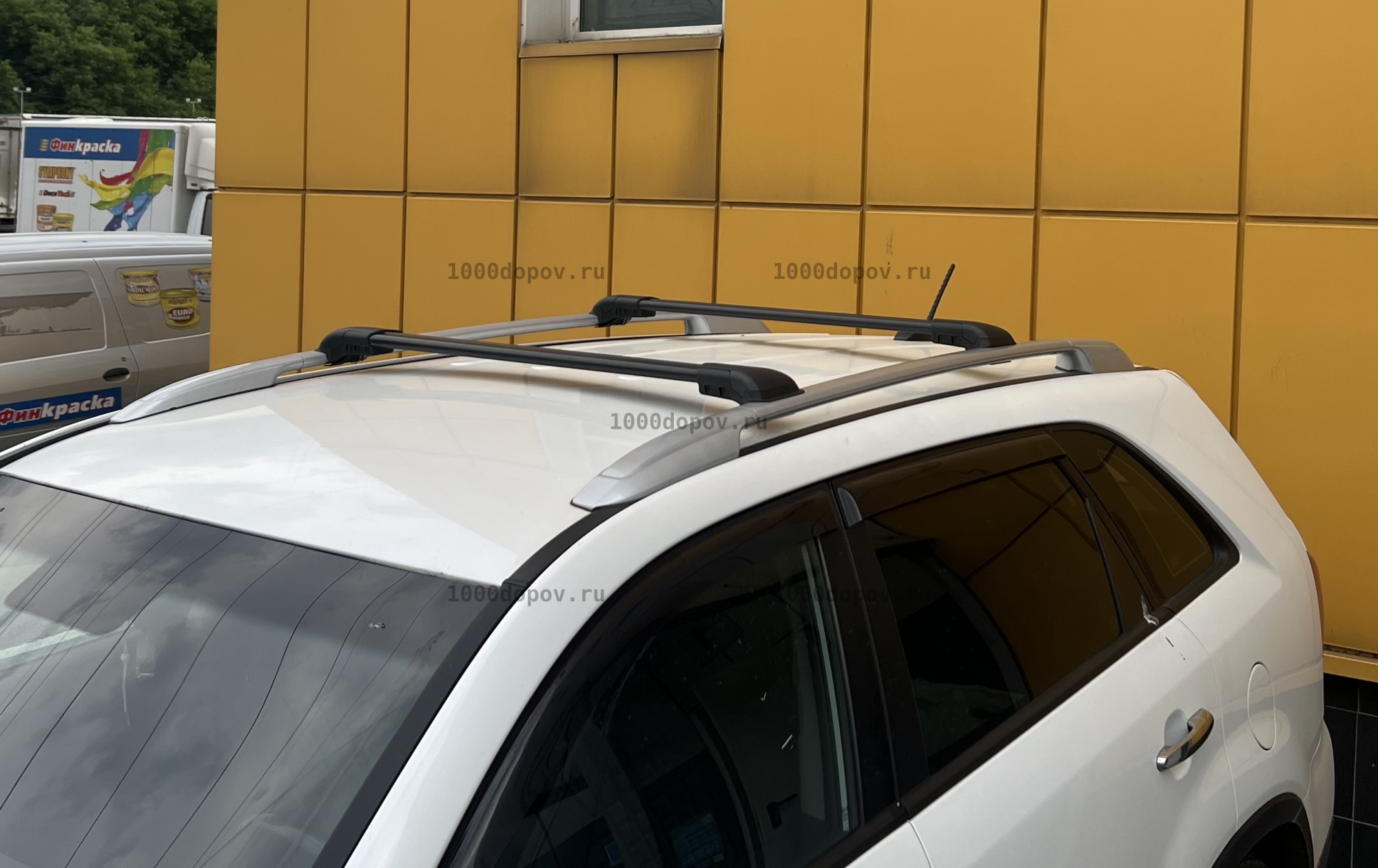 Багажник на рейлинги Kia Sorento XM 2012-2020 поперечины черный — рисунок 1
