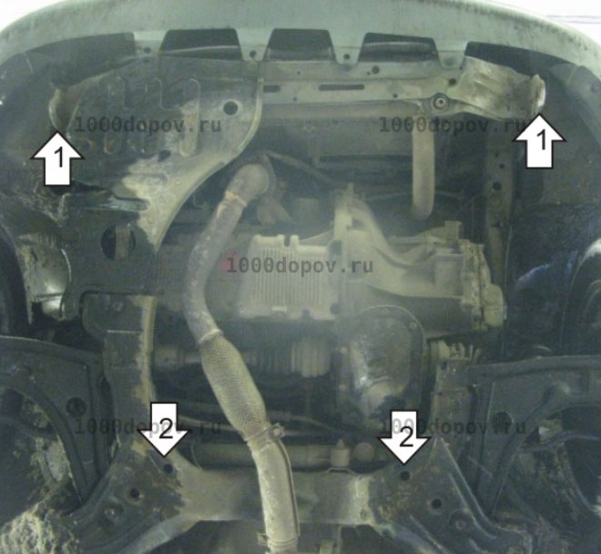 Защита Motodor 03022 Daewoo Tacuma/Rezzo  2000-2007 (Картер,КПП) — рисунок 2