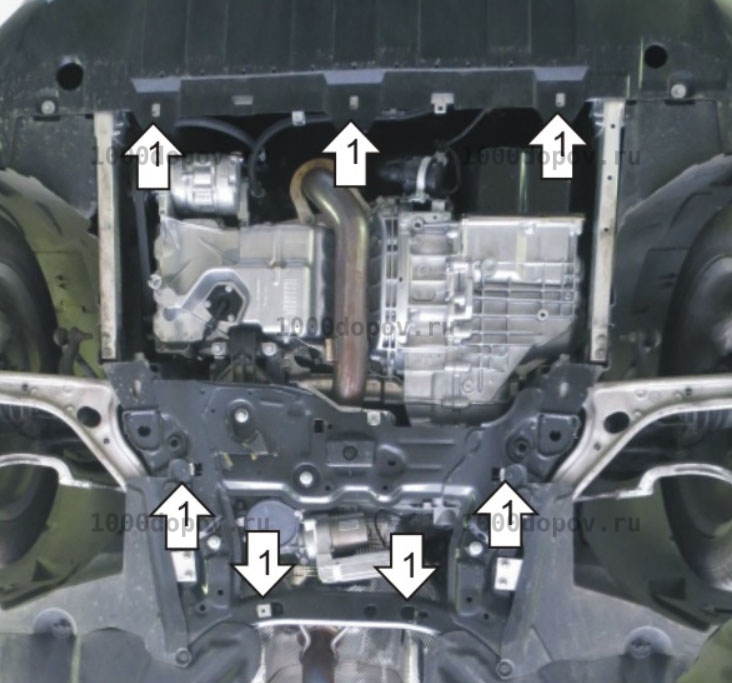 Защита Motodor 01232 Mercedes B-class 2011-2018 (Картер, Кпп) — рисунок 5