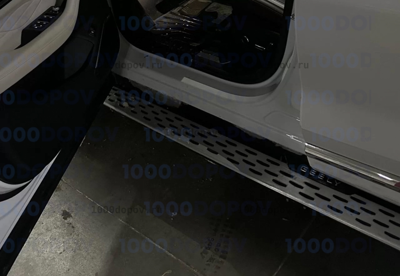Пороги подножки на Geely Monjaro 2022-н.в. (в стиле BMW) — рисунок 18