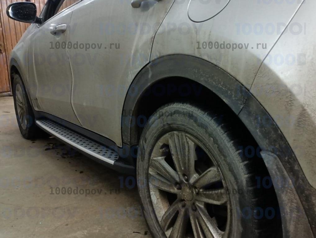 Пороги подножки на Kia Sportage 2016-2022 (в стиле BMW) — рисунок 8