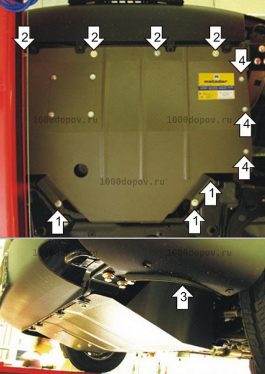 Защита Motodor 00616 FIAT Ducato 244 2002-2012 (Картер, Кпп) — рисунок 4