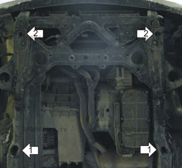 Защита Motodor 01215 Mercedes Vaneo 2002-2005 (Картер, Кпп) — рисунок 3