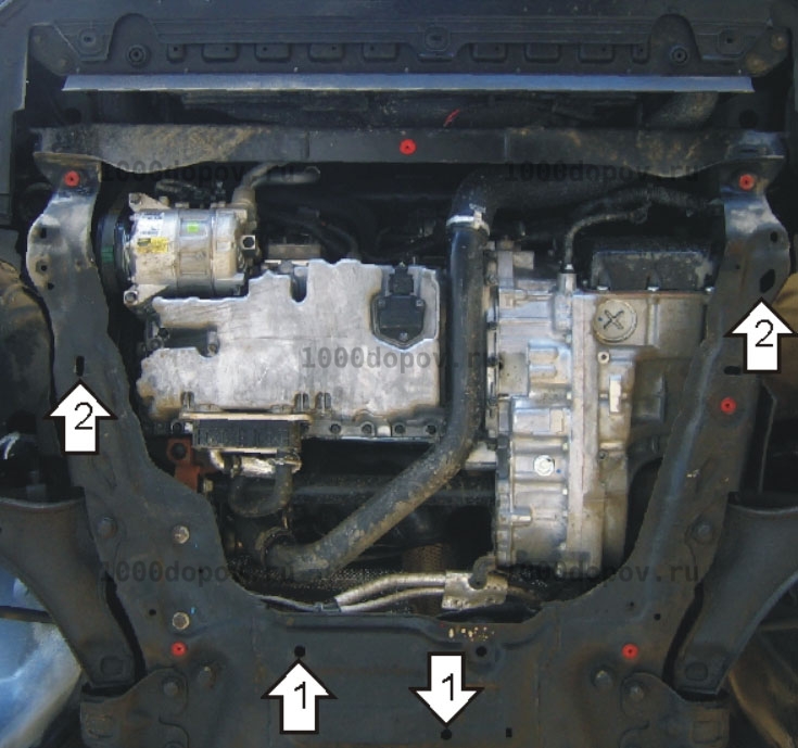 Защита Motodor 02615 Volvo S60 2010-2018  (Картер, Кпп) — рисунок 3