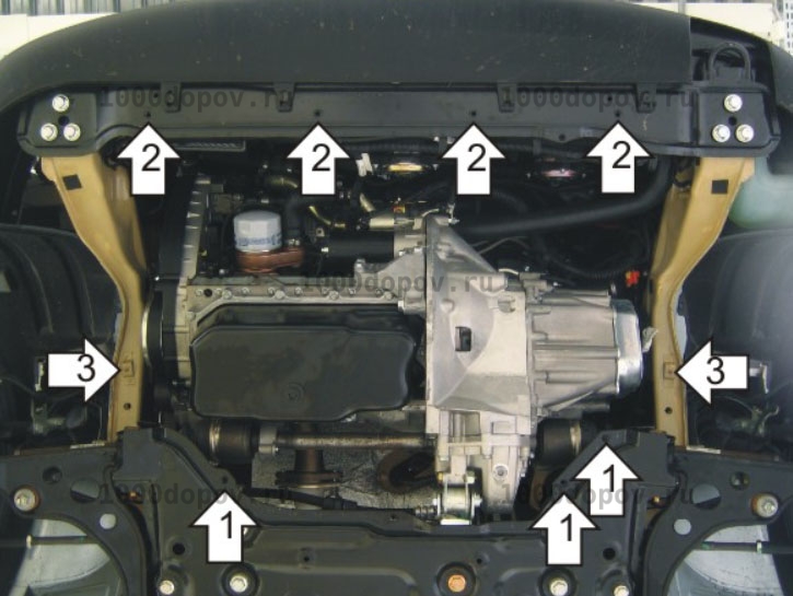 Защита Motodor 00616 FIAT Ducato 244 2002-2012 (Картер, Кпп) — рисунок 3