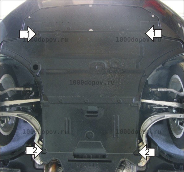 Защита Motodor 30102 на Audi A4 2007-2015 (картер, кпп) — рисунок 3