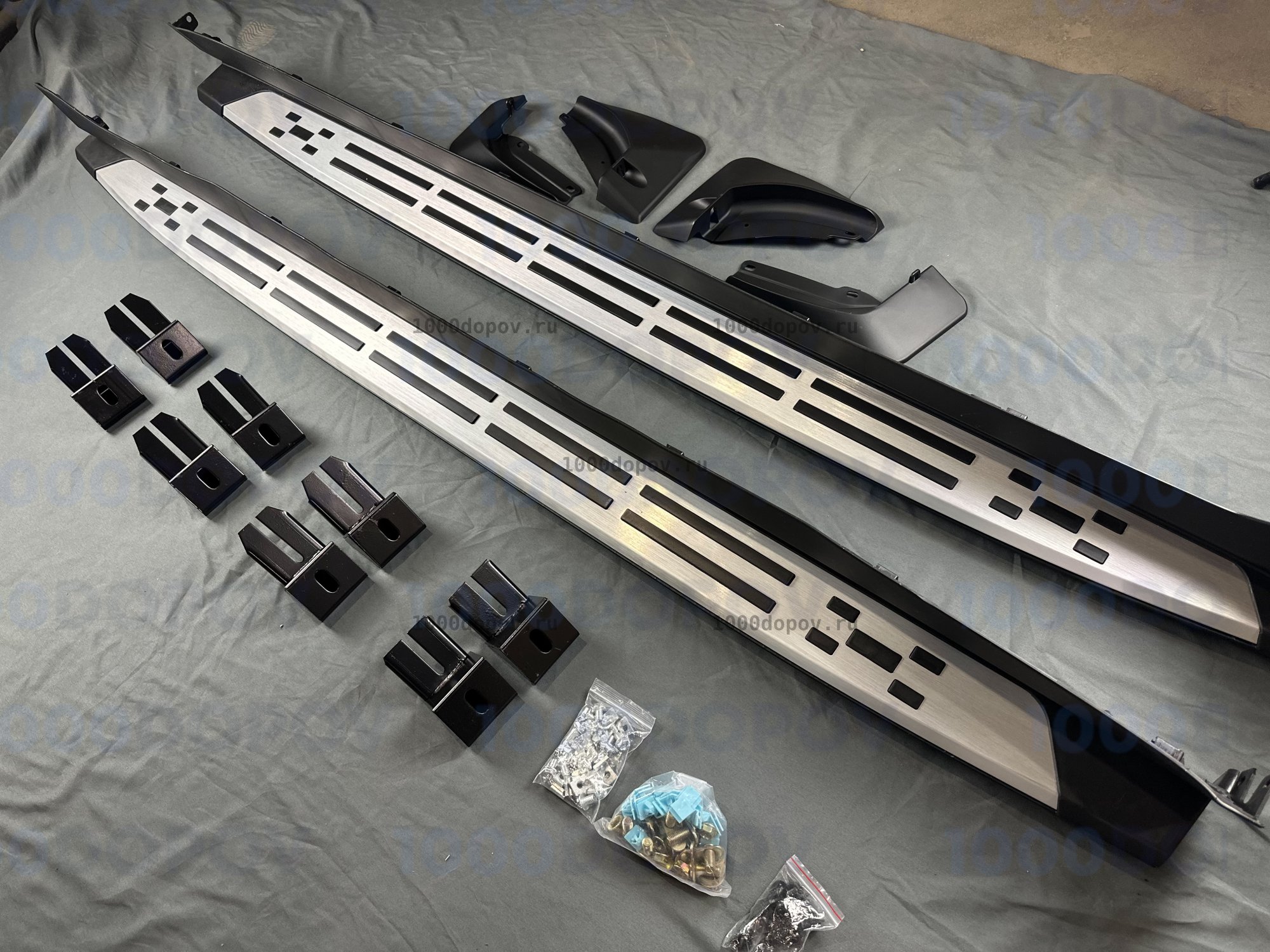 Пороги подножки на Hyundai Santa Fe 5 2024 (в стиле BMW) — рисунок 12