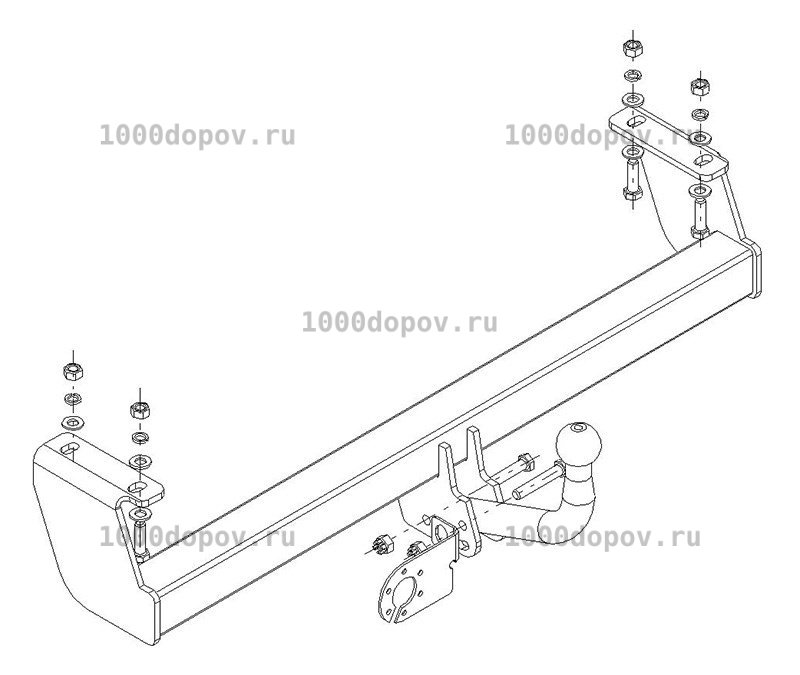Фаркоп Avtos SZ 05 Suzuki Grand Vitara 09/1998-2005 3d/5d — рисунок 10
