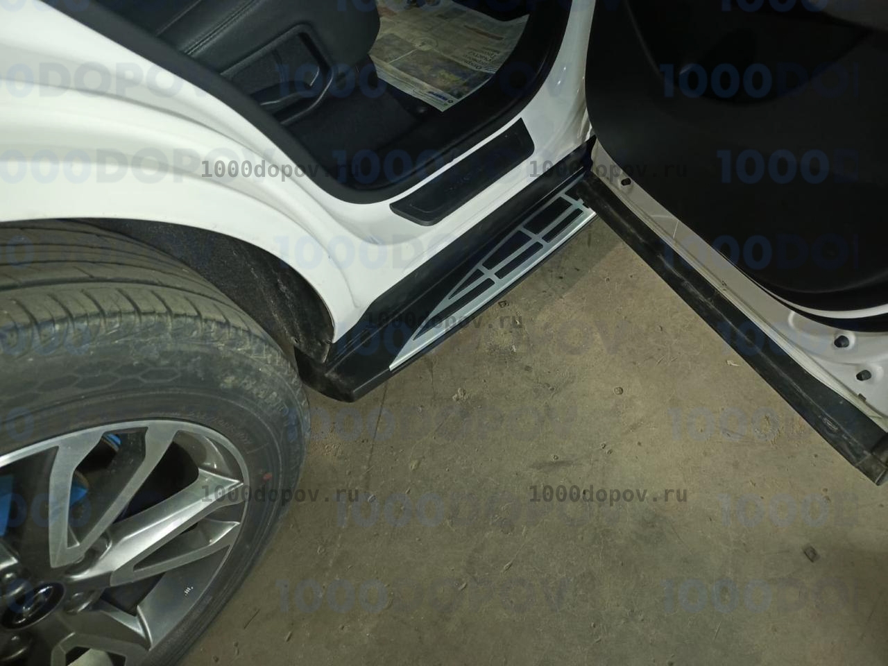 Пороги подножки на Hyundai Santa Fe 3 2012-2018 (кроме Grand) — рисунок 4
