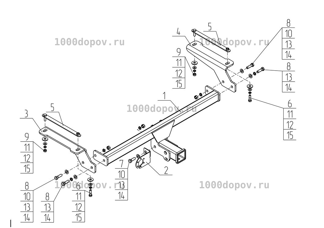 Фаркоп Avtos HV 03B  для HAVAL F7, F7X с 2019-2024 — рисунок 9