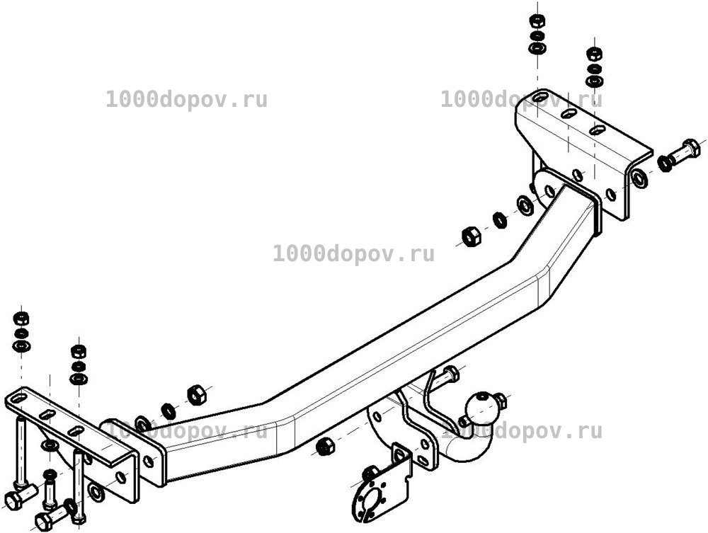 Фаркоп Avtos MI 15 Mitsubishi Pajero Sport 1998-2008 — рисунок 10