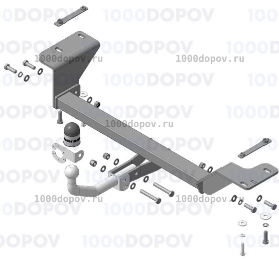 Фаркоп Motodor 98301-A Jac JS4 2021-н.в. (оцинк. шар) — рисунок 3