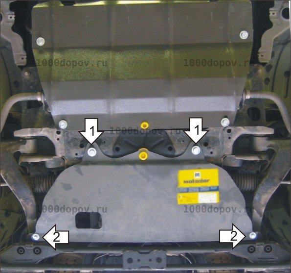 Защита Motodor 08002 на Infiniti FX 35 2002-2008 (ГУР) — рисунок 4
