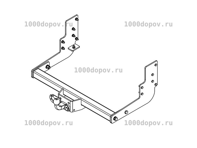 Фаркоп Avtos Gaz-10 Газ 330232 Фермер с удл. и коротким кузовом  2003-2013 — рисунок 10