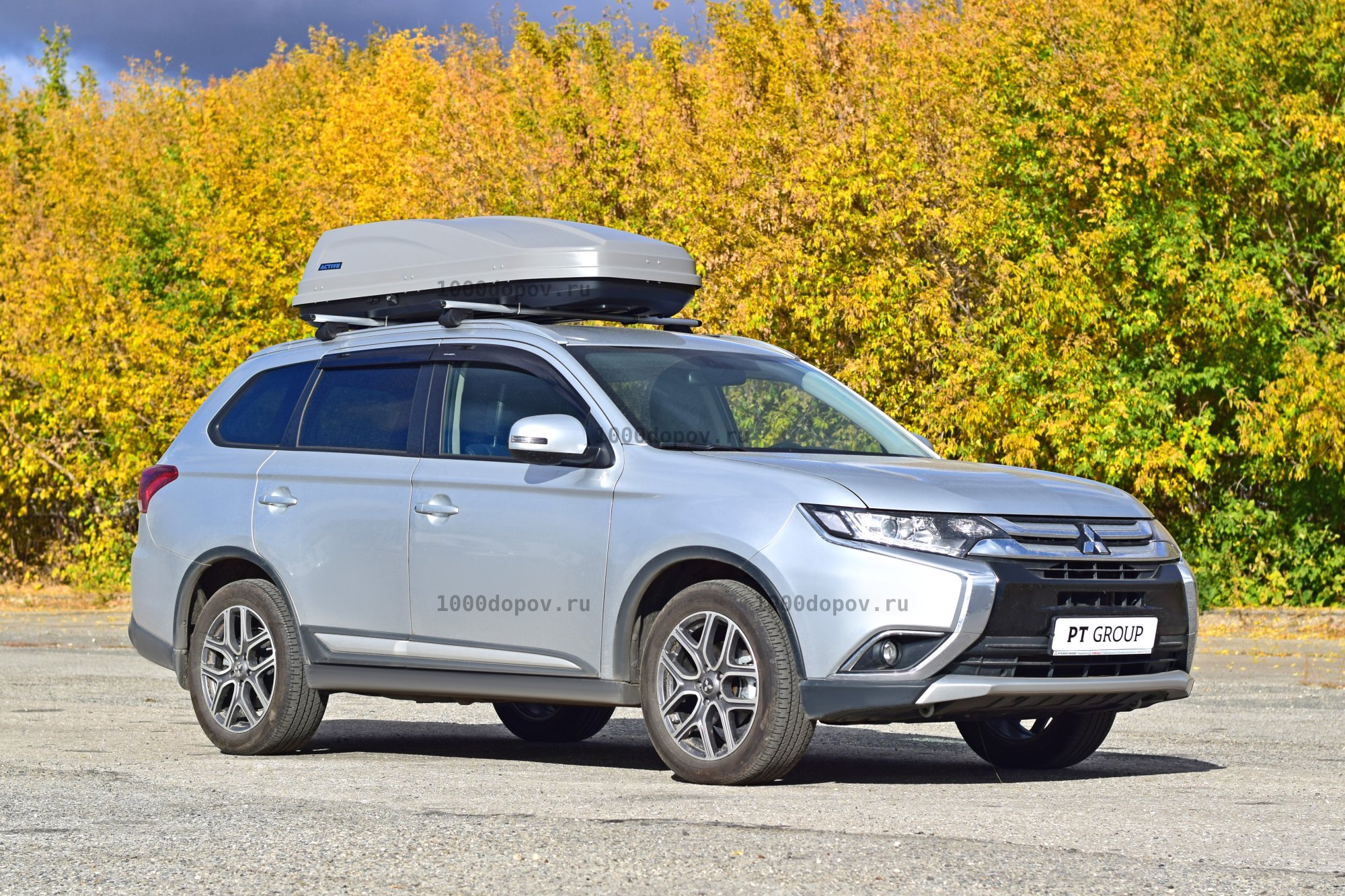 Автобокс ПТ Групп ACTIVE М (450 л.) двухсторонний серый — рисунок 3