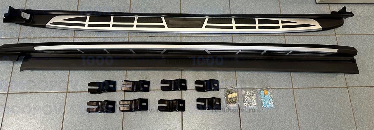 Пороги подножки на Hyundai Santa Fe 4 2019-2023 — рисунок 2