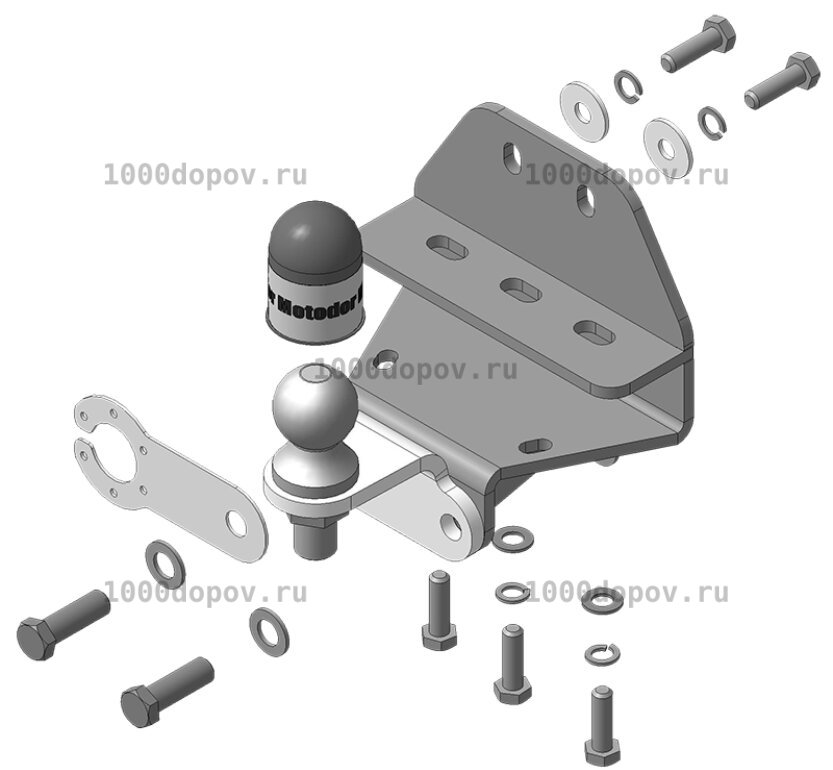 Фаркоп Motodor 92524-FE для Toyota Land Cruiser 300 2021-н.в. (3,5L, оцинк. Шар) — рисунок 1