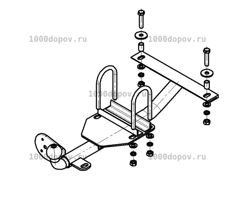 Фаркоп Avtos KI 11 KIA Sportage 1 2001-2004 — рисунок 7