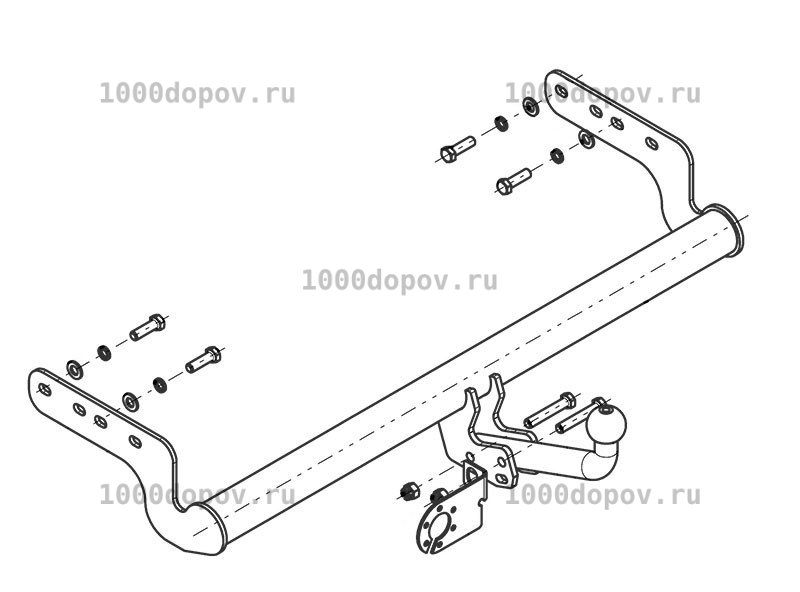 Фаркоп Avtos HY 01 Hyundai Accent (ТагАЗ) 2000-2012 — рисунок 6