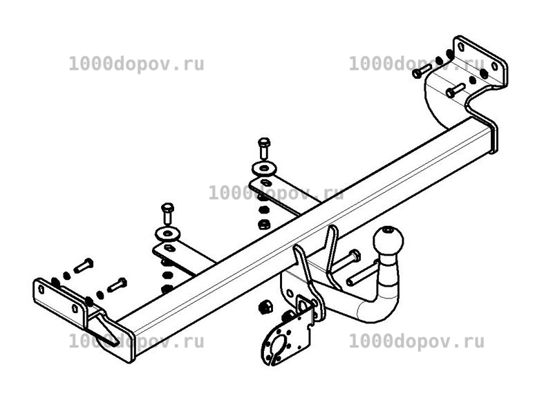 Фаркоп Avtos VW 18 Volkswagen Pointer 2004-2009 — рисунок 7