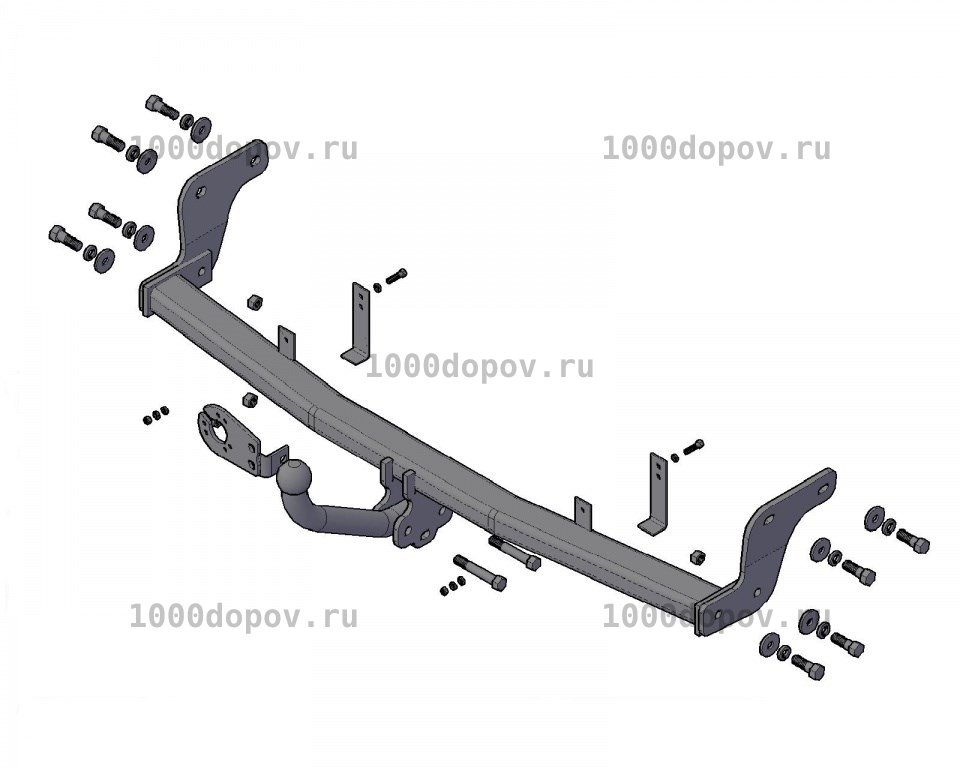 Фаркоп Трейлер 7331 Kia Rio 3 hb 2011-2017 — рисунок 2