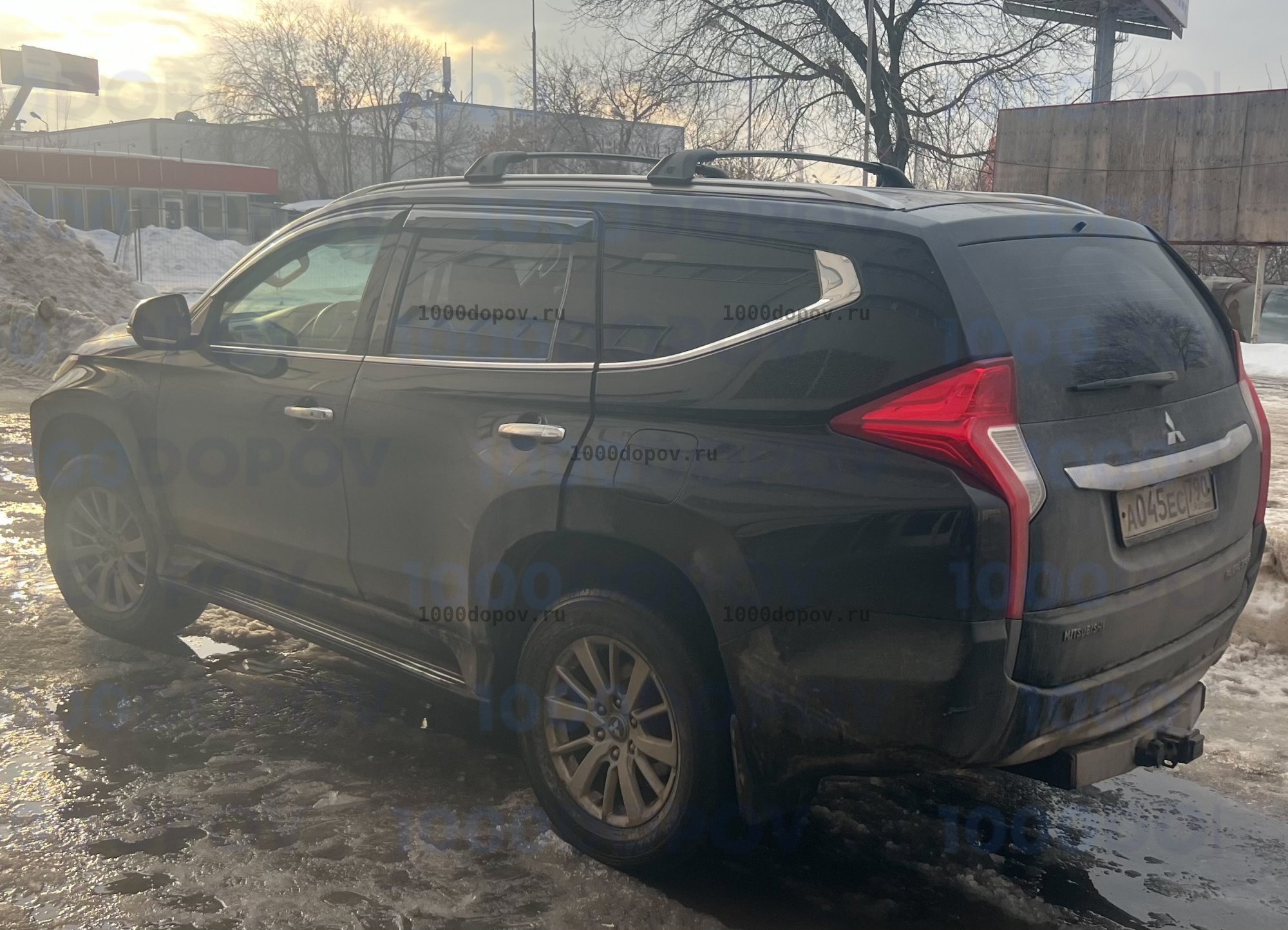 Багажник на рейлинги Mitsubishi Pajero Sport 3 2016-н.в. штатный — рисунок 5