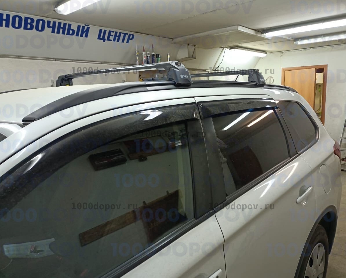 Рейлинги Mitsubishi Outlander 2012-н.в. черные — рисунок 1