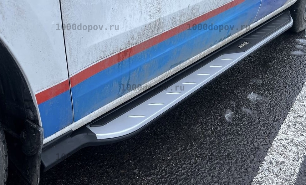 Пороги подножки на HAVAL JOLION 2021-н.в серебро — рисунок 13