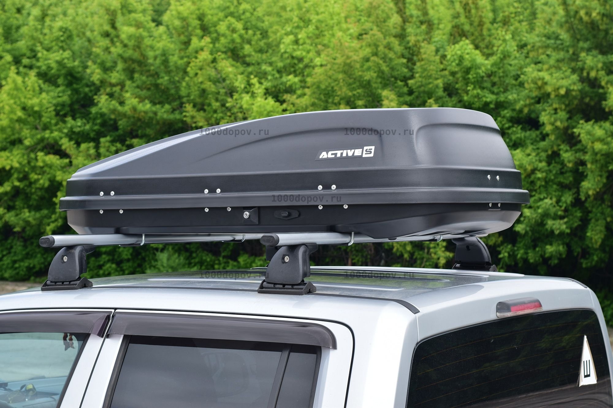 Автобокс ПТ Групп ACTIVE S (320 л.) двусторонний серый — рисунок 2